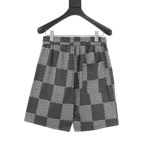 Louis Vuitton LV Crystal Beaded Logo Damier Jacquard Shorts