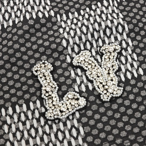 Louis Vuitton LV Crystal Beaded Logo Damier Jacquard Shorts